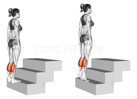 Standing Calf Raise (on a staircase)