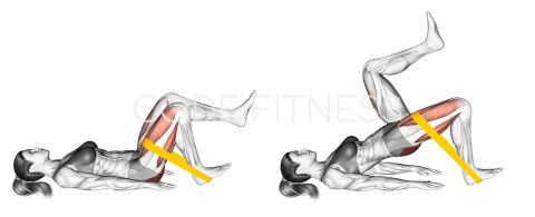 Глутеус мост с ластик на един крак