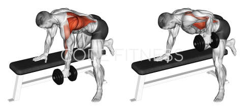 Гребане с дъмбел